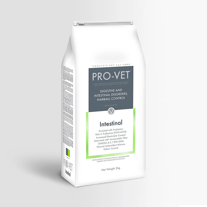 pro vet intestinal veteriner diyet sindirim sistemi destekleyici kedi mamasi 3 kg
